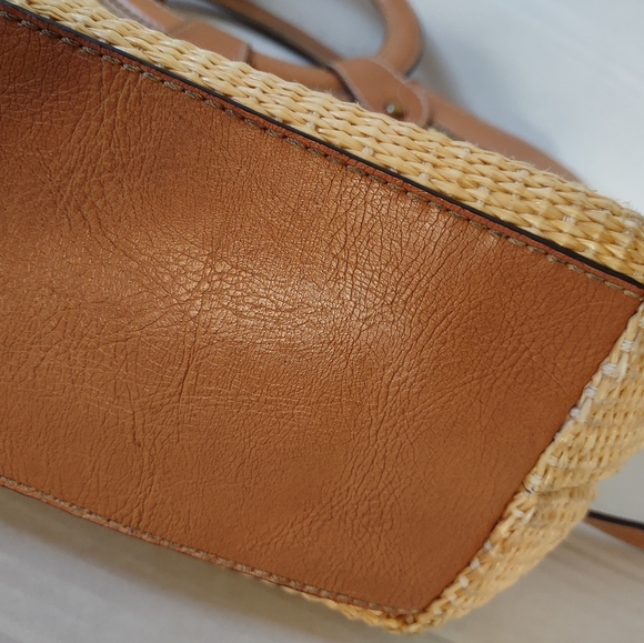 Vintage Fossil Straw Raffia Tote - Picture 7 of 10